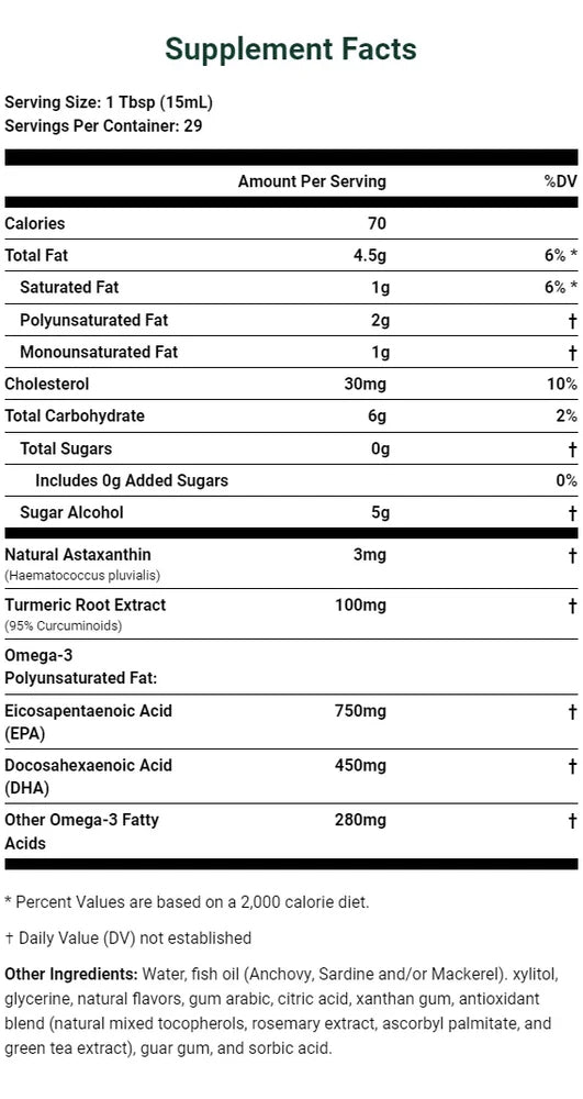 Triple Power Fish Oil - Algae Cal - Saveur de mangue - 454g