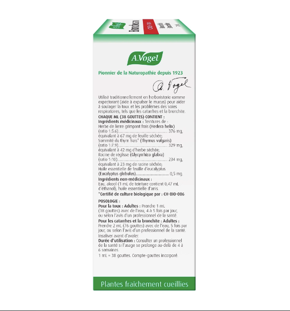 Bronchosan - Toux grasse, expectorant, bronchite - A.Vogel - 50ml
