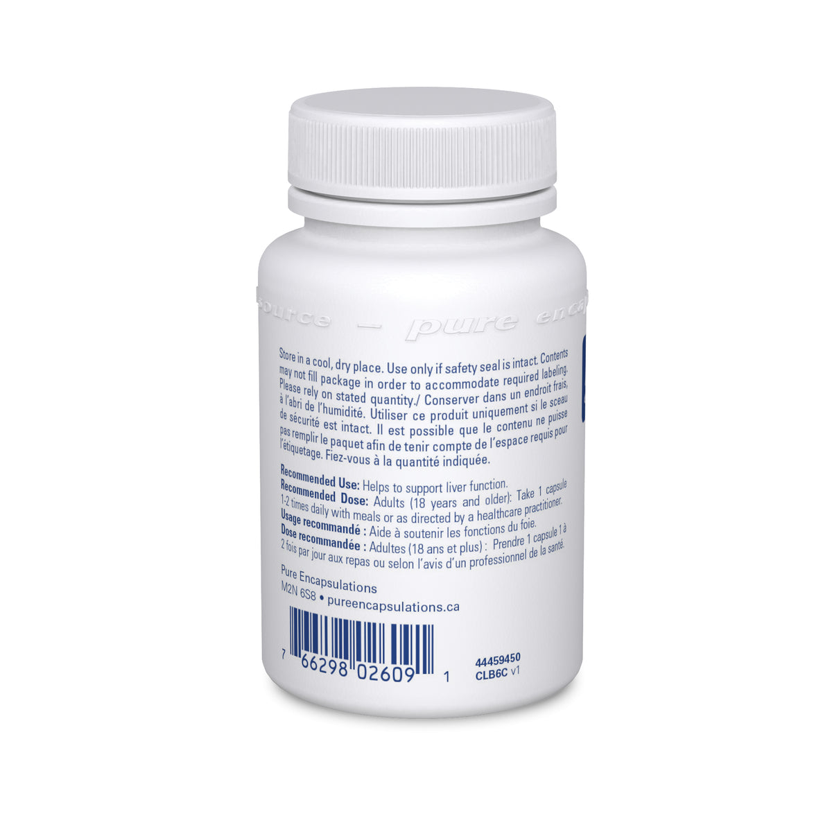 Choline (bitartrate) - Soutien la fonction hépatique - Pure Encapsulations - 60 capsules