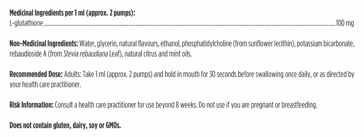 Glutathion Liposomal - Support antioxydant - Designs For Health - 50ml