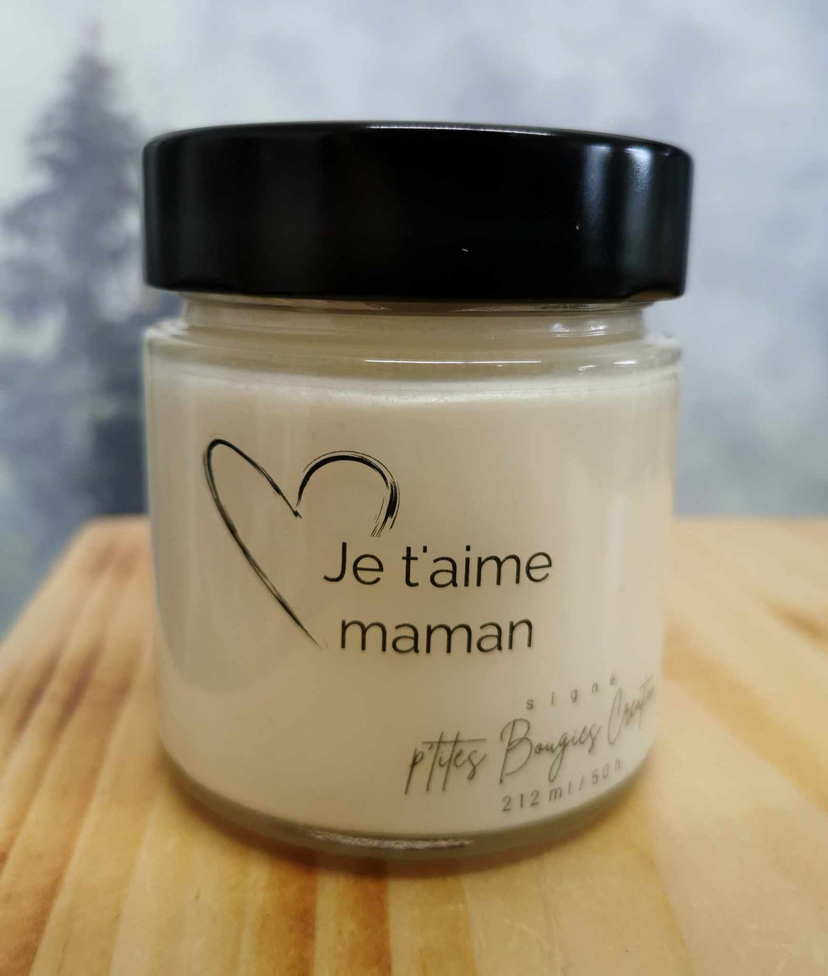 Bougie de soja - Je t'aime Maman - P'tites Bougies Création