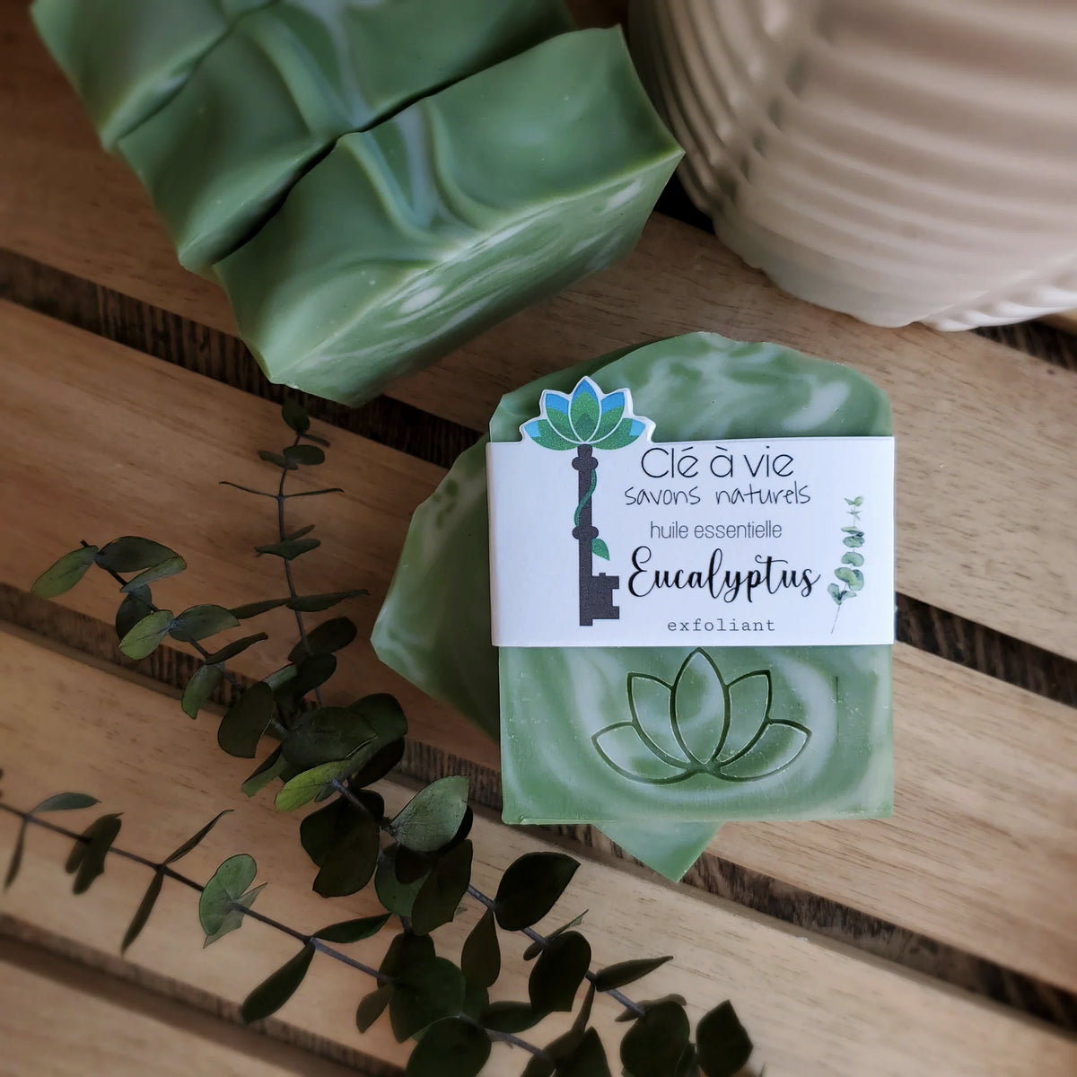 Savon naturel Clé à vie - Eucalyptus - Exfoliant