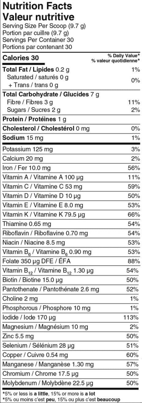 All-In-Superfoods - Greens - Aliments verts complets - Ananas Mangue - Younited Wellness - 292g
