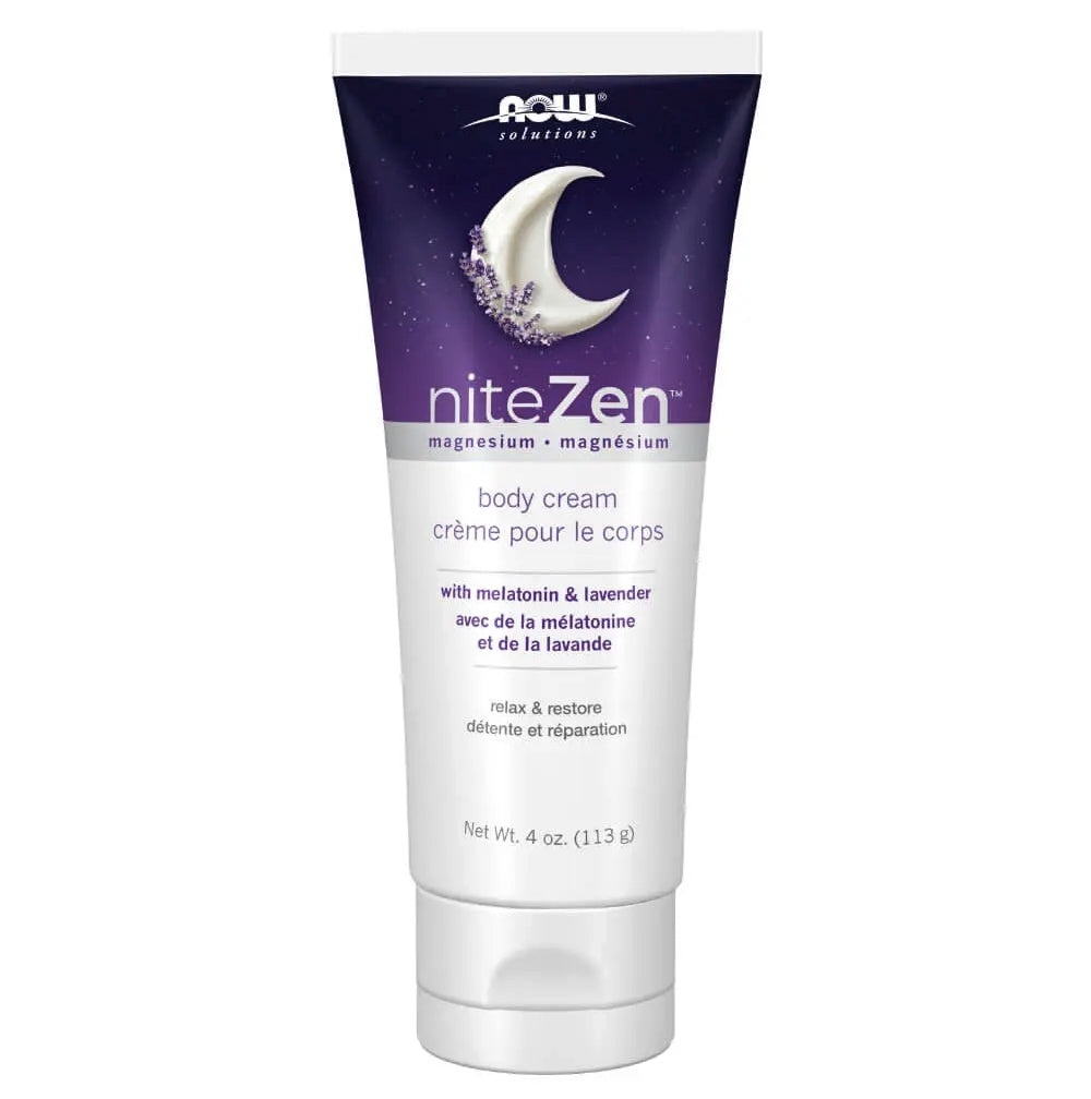 NiteZen - Crème corporelle au magnésium, lavande et mélatonine - Now - 113g