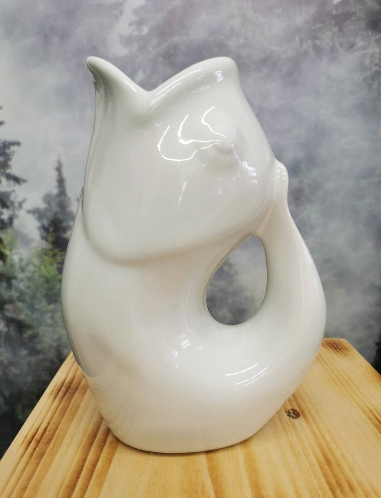Gurgle Pot - Blanc Lustré - 42 Oz. - Pot Glouglou