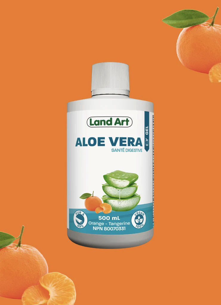 Aloe Vera - Gel Buvable - Land Art - 500ml - Orange tangerine