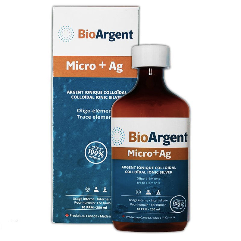 Argent Ionique colloïdal - 10ppm - Usage interne - BioArgent - 250ml ou 500ml