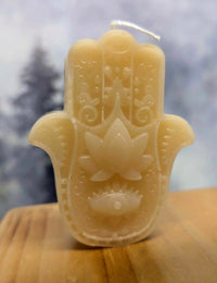 Bougie de soya - Main de Fatima (Blanc ou rose)