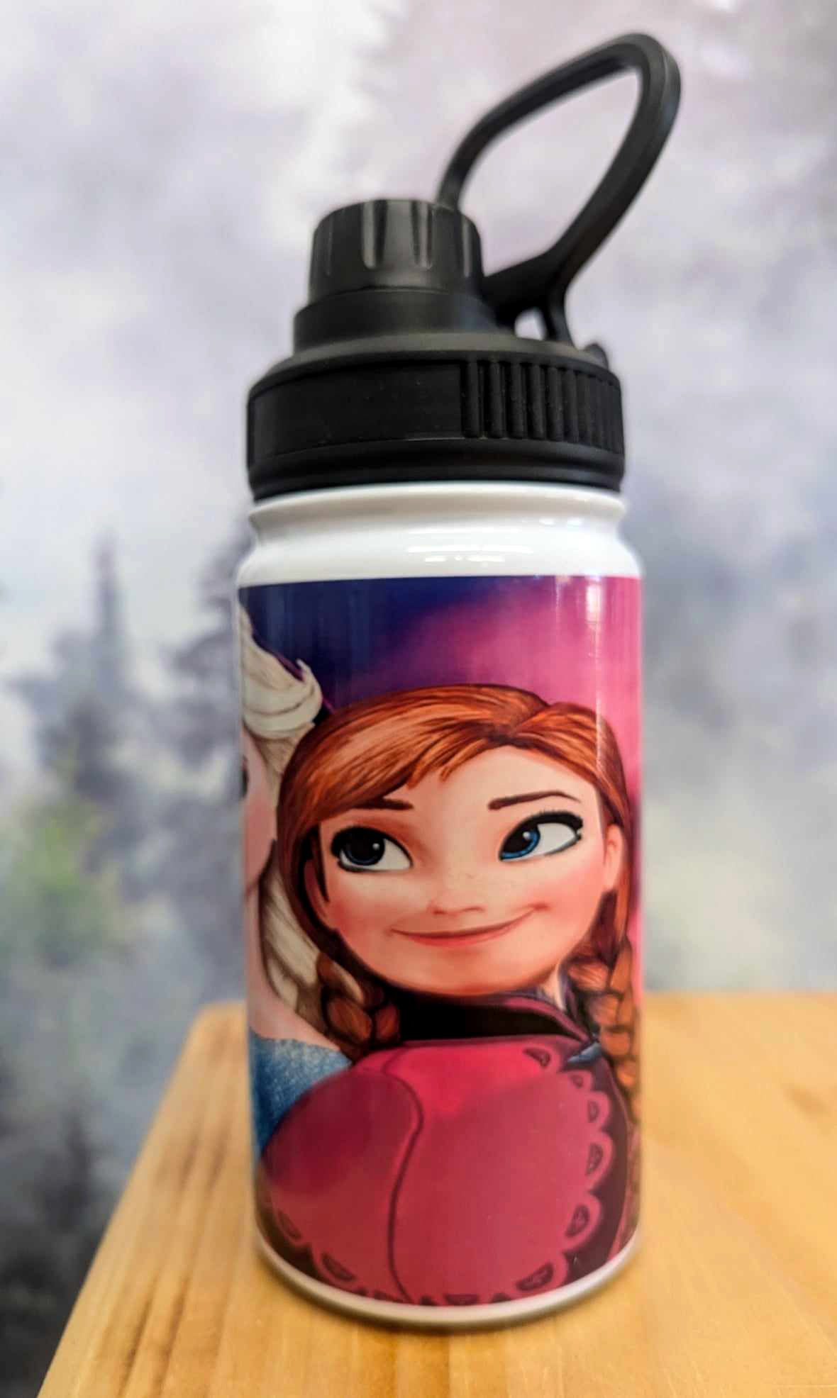 Gourde isotherme sports 12 0z anti-fuite - Reine des Neiges - Elsa, Anna, Olaf