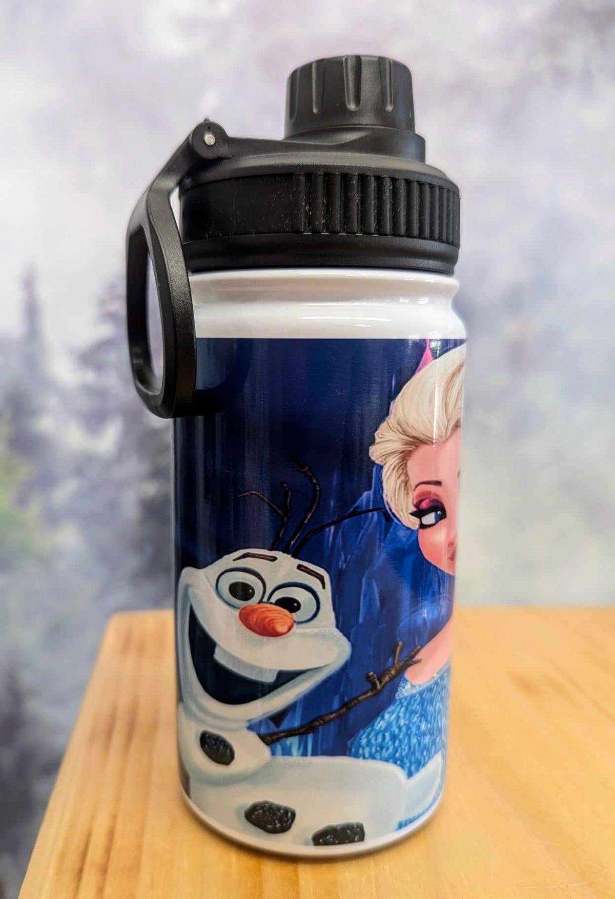 Gourde isotherme sports 12 0z anti-fuite - Reine des Neiges - Elsa, Anna, Olaf