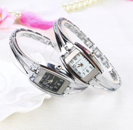 Montre Chaoyada rectangle délicate argent