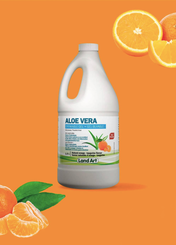 Aloe Vera - Gel Buvable - Land Art - 1,5 litres - Orange et Tangerine