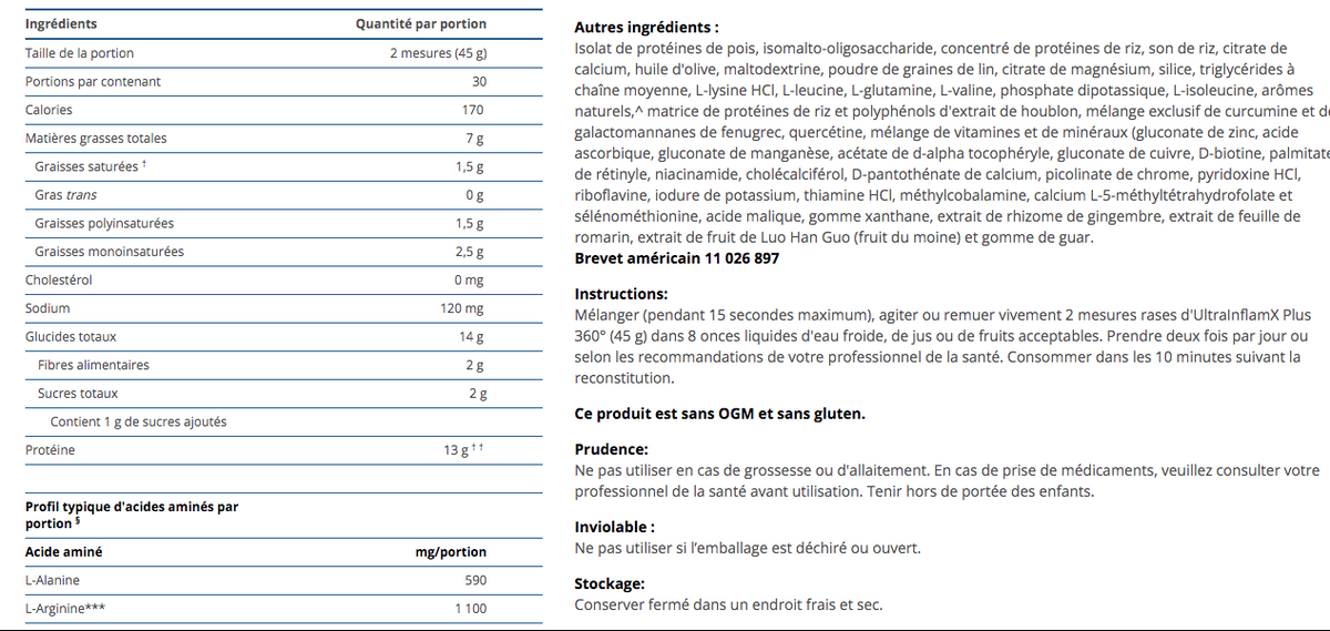 UltraInflamX Plus 360 - Metagenics - 602g