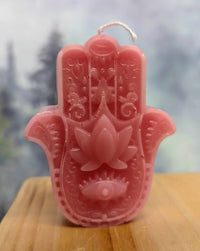 Bougie de soya - Main de Fatima (Blanc ou rose)