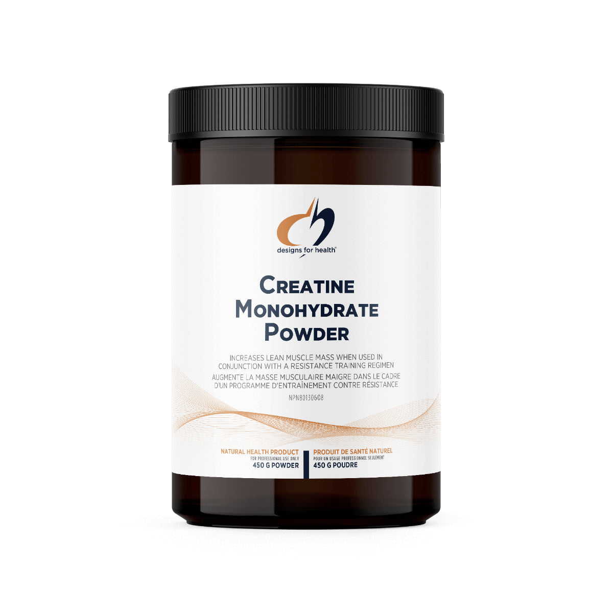Créatine Monohydrate - Designs for Health - 450g (poudre) sans saveur