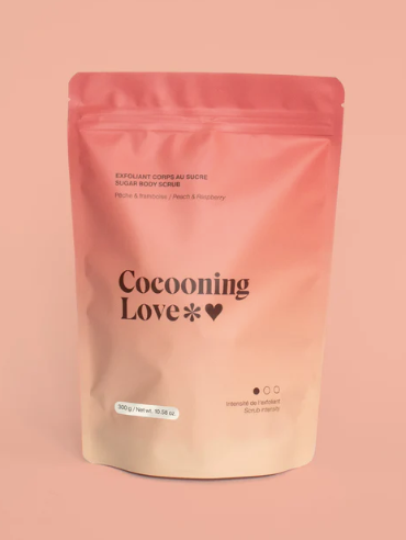Exfoliant corps au sucre - Pêche & Framboise - Cocooning Love - 300g