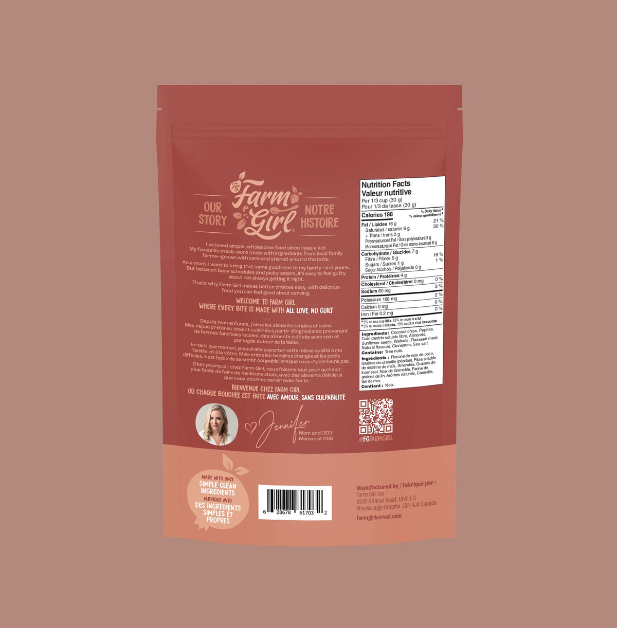 Granola - Cannelle et Érable - Farm Girl - 300g