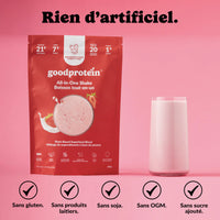 Protéines végétales - Boisson tout-en-un - Fraise et Crème - Good Protein - 2 formats