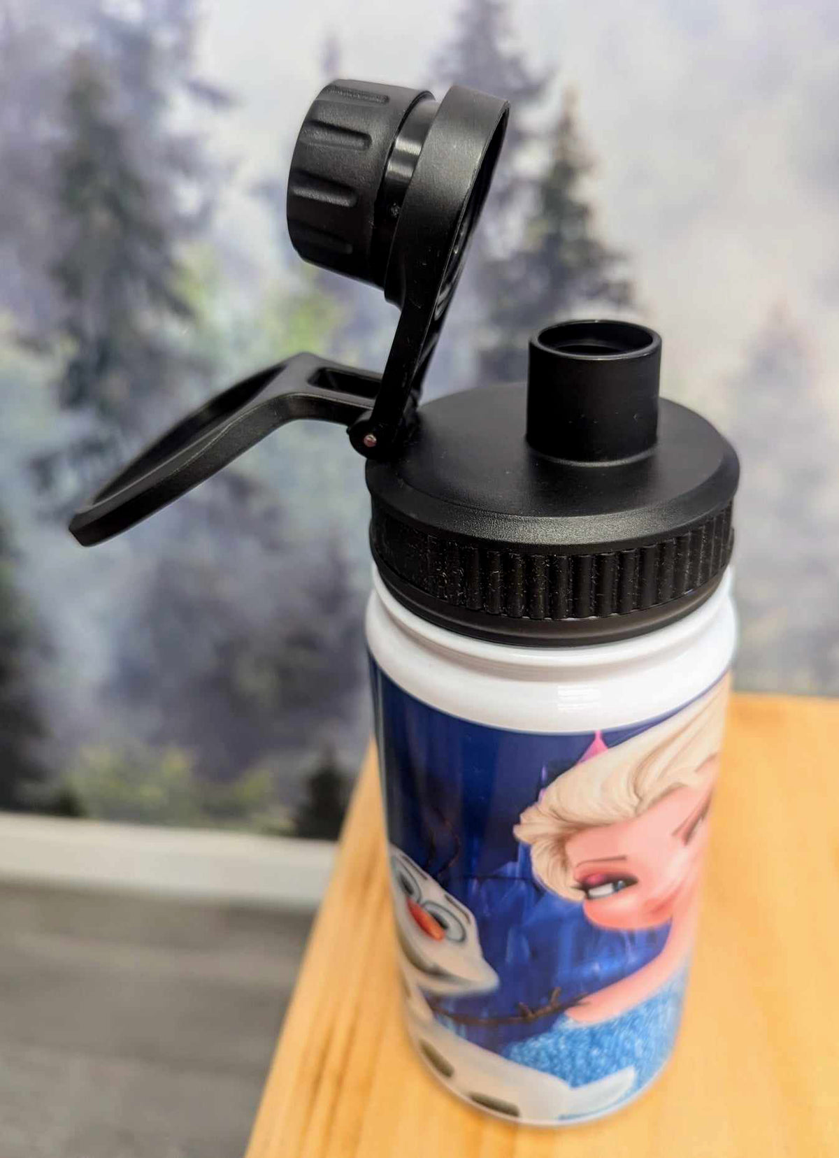 Gourde isotherme sports 12 0z anti-fuite - Reine des Neiges - Elsa, Anna, Olaf