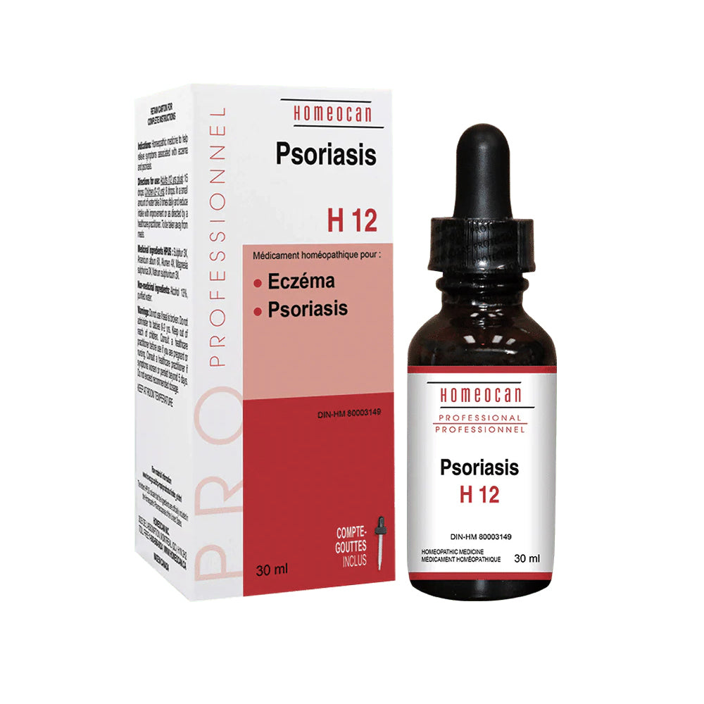 H12 - Remède homéopathique - Psoriasis / Eczéma - Homeocan - 30ml