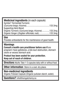 Curcuma fermenté - Living Alchemy - 60 capsules ou 120 capsules