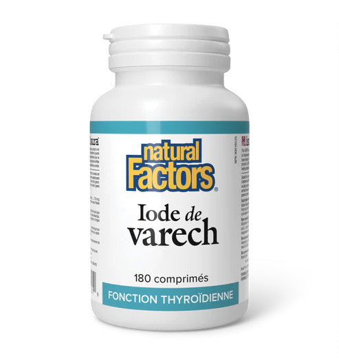 Iode de Varech - Fonction Thyroïdienne - Natural Factors - 180 comprimés