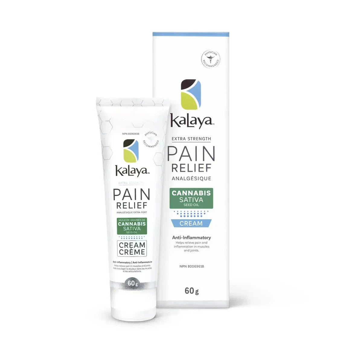 Crème Analgésique Extra-Fort - Cannabis Sativa - Kalaya - 60g