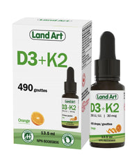 Vitamine D3+K2 Biologique - Land Art - 13,5ml