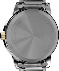 Montre Timex pour femmes - Easy Reader - TW2W25200 - Bracelet extensible 2 tons en acier inoxydable - Indiglo