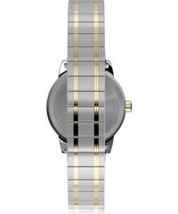 Montre Timex pour femmes - Easy Reader - TW2W25200 - Bracelet extensible 2 tons en acier inoxydable - Indiglo