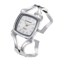 Montre bracelet carrée argent pour femmes - Cansnow