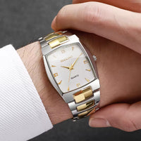 Montre rectangle deux tons pour homme