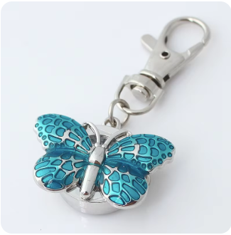 Montre porte-clés - Papillon bleu