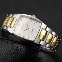 Montre rectangle deux tons pour homme