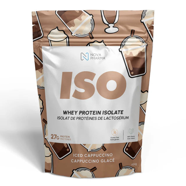 Protéines Iso - Édition crème - Cappuccino Glacé - Nova Pharma - 454g