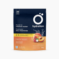 Electrolytes, poudre pour eau vitaminée - Ô Hydration - Pêche Litchi - 80g