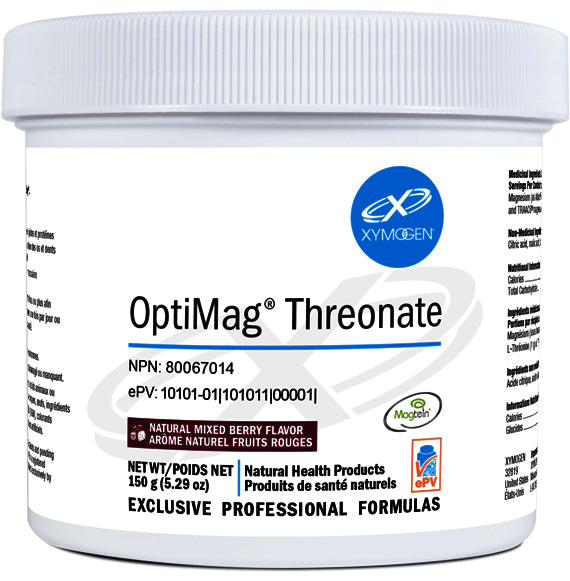 OptiMag Threonate - Xymogen - 150g (30 portions) - Baies