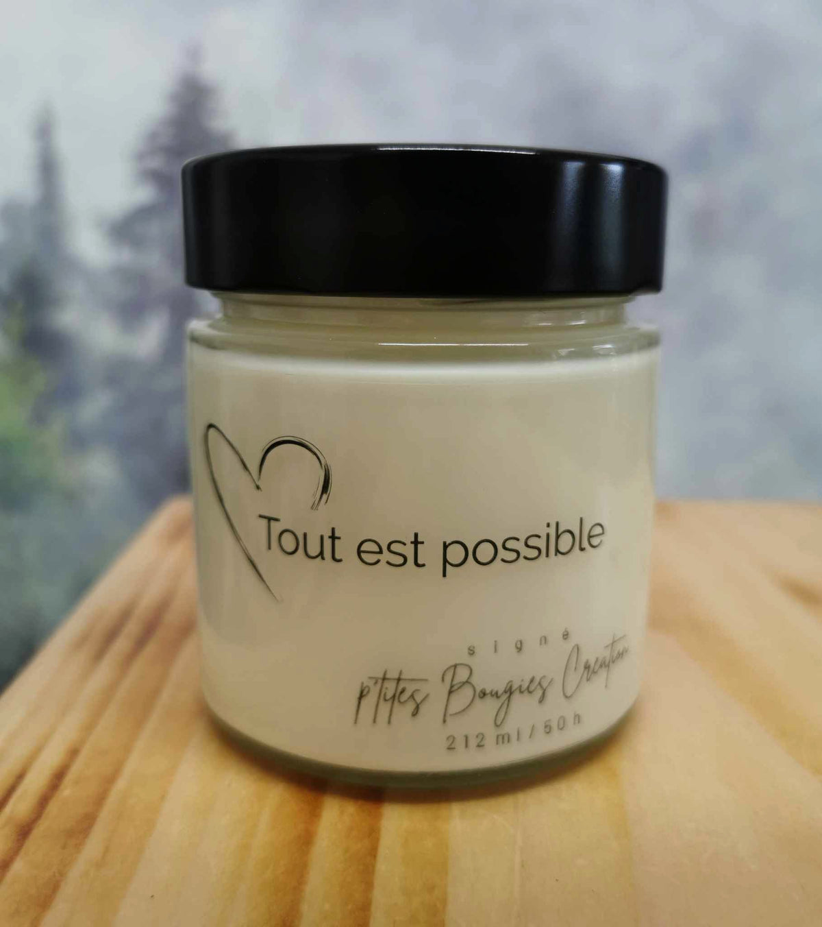Bougie de soya - Tout est possible - P'tites Bougies Création