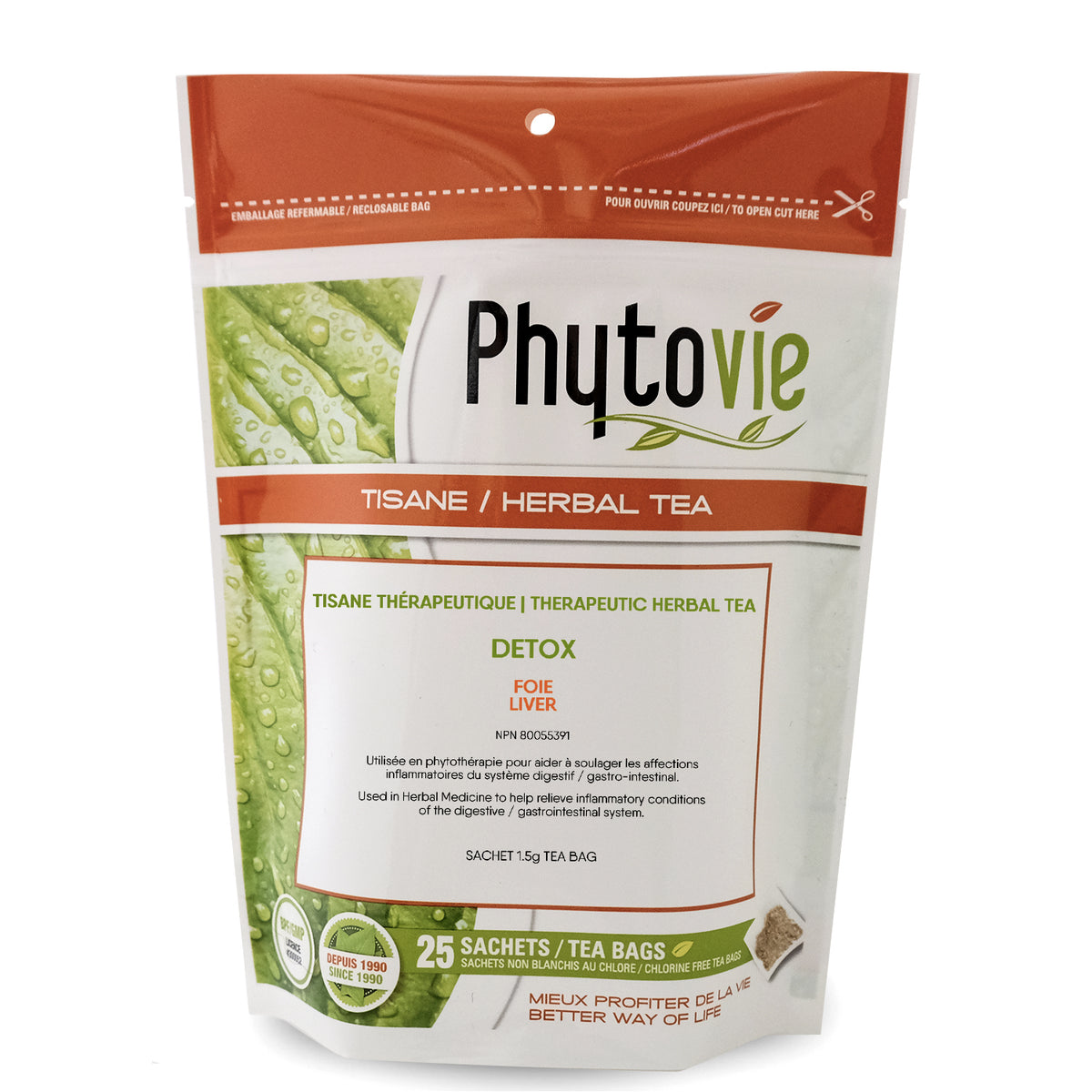 Tisane Detox Foie - Phytovie - 25 sachets
