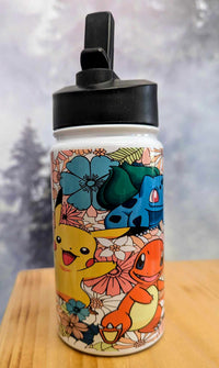 Gourde isotherme sport 12 oz anti-fuite - Pikachu et ses amis