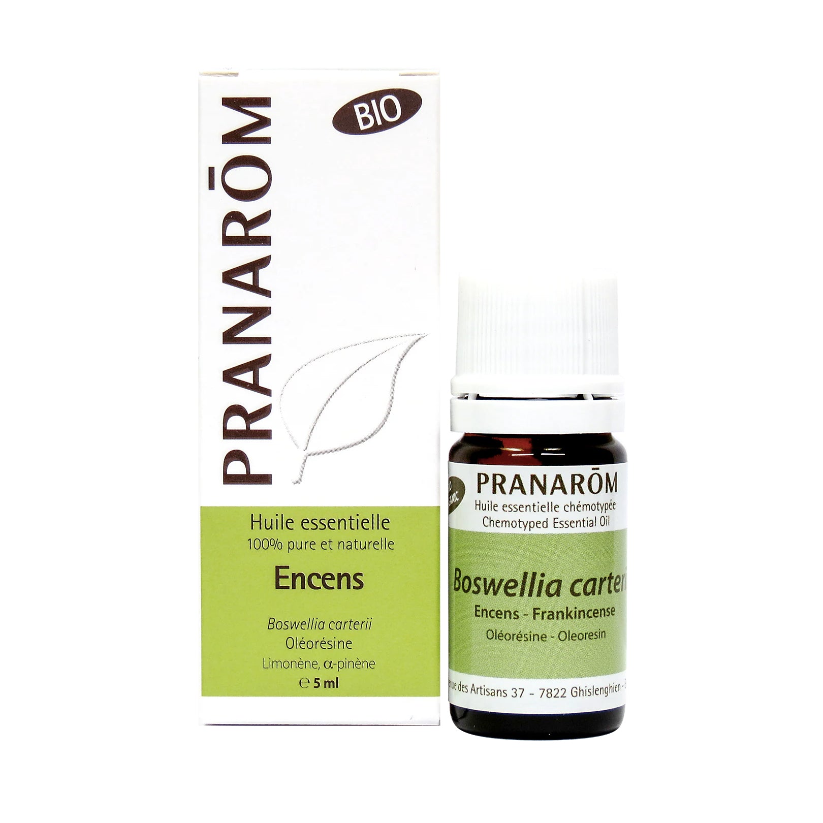 Huile Essentielle - Encens biologique - Frankinsense - Boswellia - Pranarom - 5ml