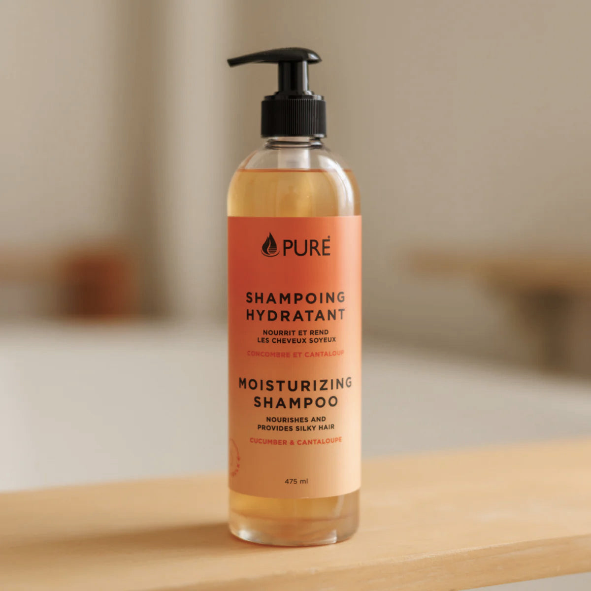 Shampoing Hydratant - Concombre et Cantaloup - Pure Bio - 475ml