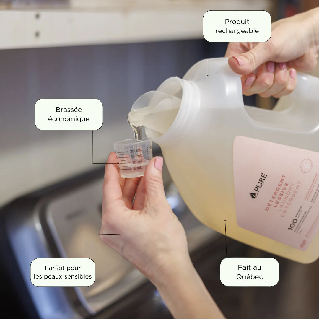 Détergent à lessive - Tangerine - Pure Bio - 2,5 litres (100 brassées)