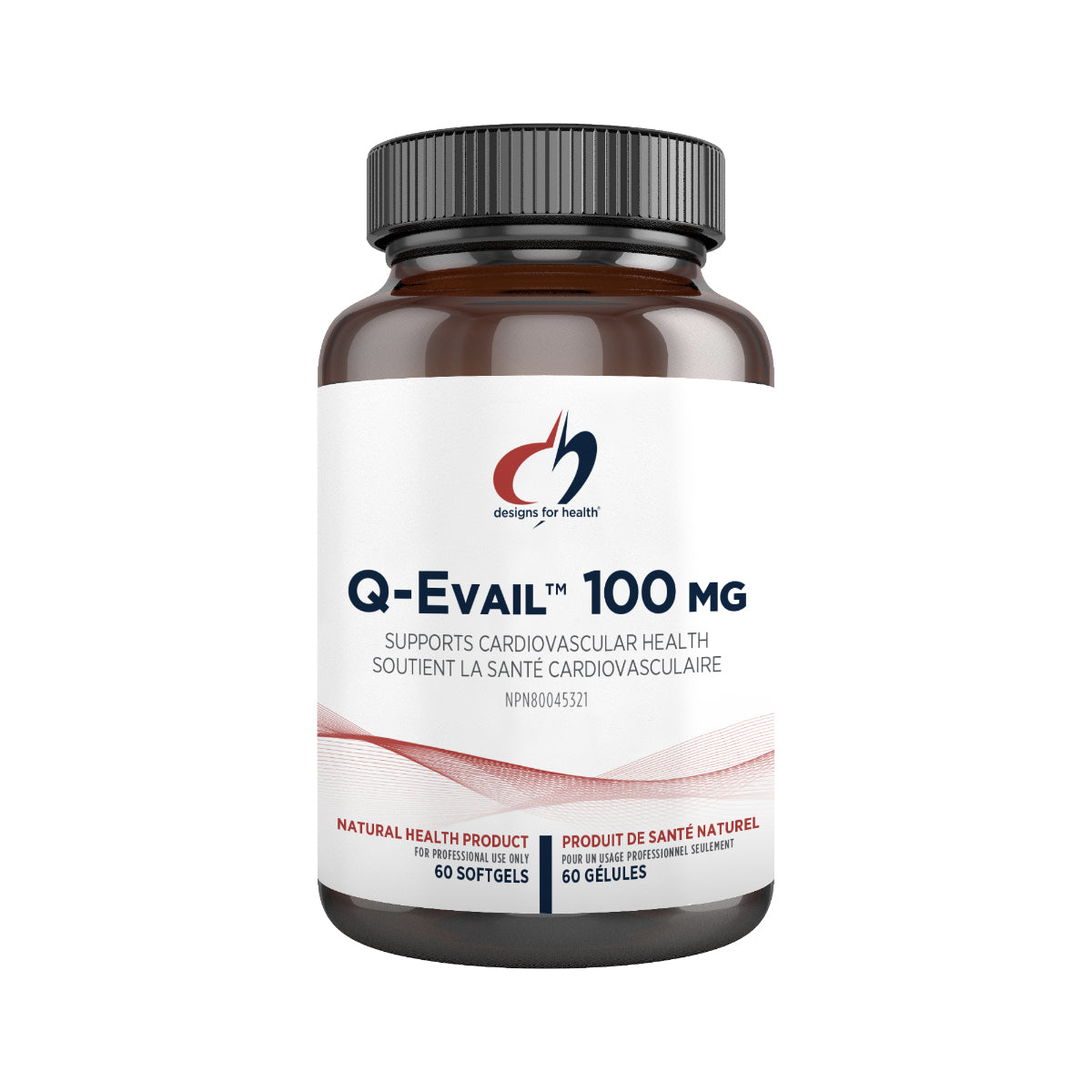 Q-Evail 100 (Ubiquinol, CoQ10) - Designs for health - 60 gélules