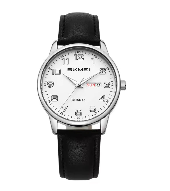 Montre pour hommes avec bracelet de cuir noir - SKMEI