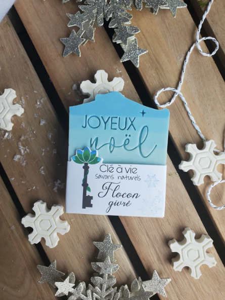 Savon naturel Clé à vie - Flocon givré - Joyeux Noël