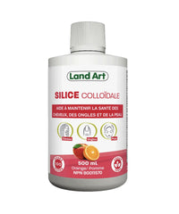Silice Colloïdale - Santé des cheveux, ongles et peau - Land Art - 500ml - Orange & Pomme