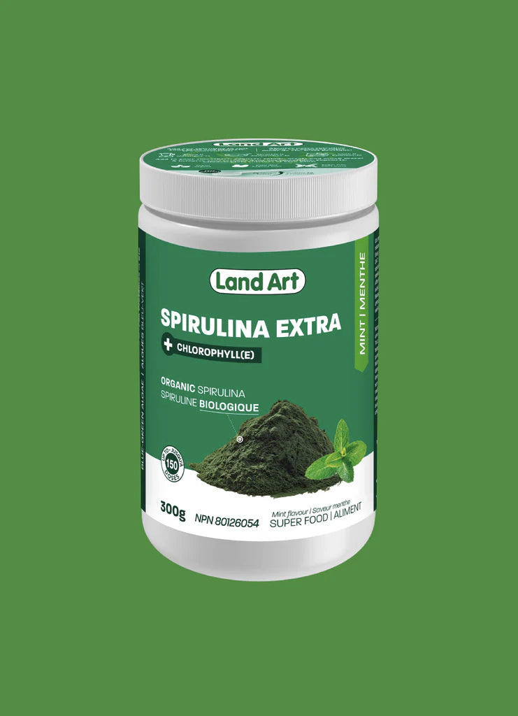Spiruline Extra Biologique - Land Art - 300g (poudre) - Saveur Menthe