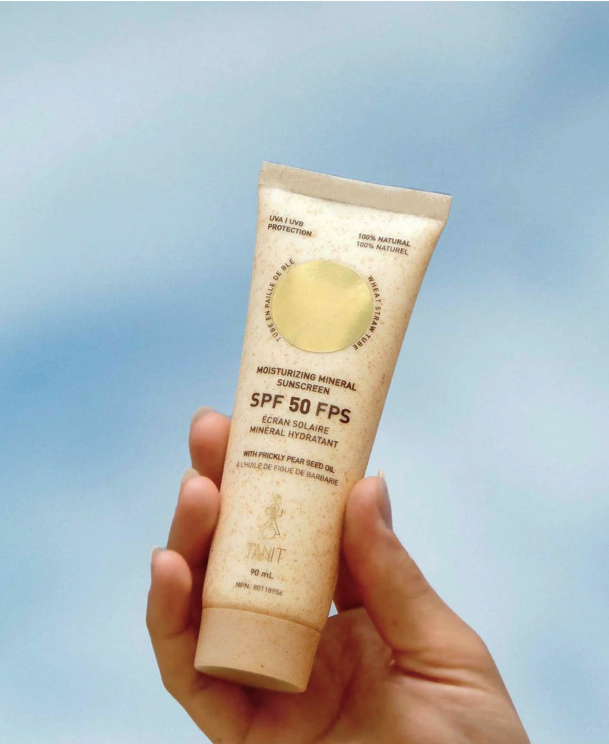 Écran Solaire Minéral Hydratant - FPS50 - Protection maximale - Sans Parfum - Tanit - 90ml