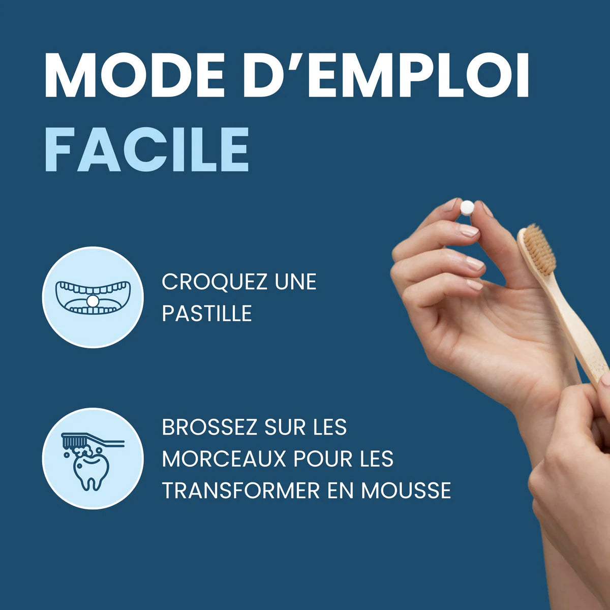 Dentifrice en pastilles croquables Tanitabs - Fraise - Tanit - Pot de 45g (124 pastilles)